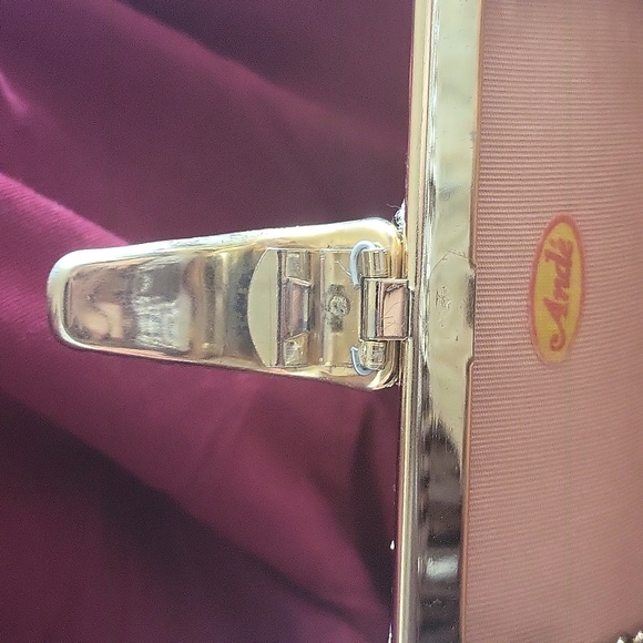 Vintage Ande Gold Clasp Chain Strap Clutch Evening Purse - Picture 3 of 6